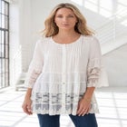 Lace Illusion Blouse image number null
