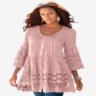 Lace Illusion Blouse image number null