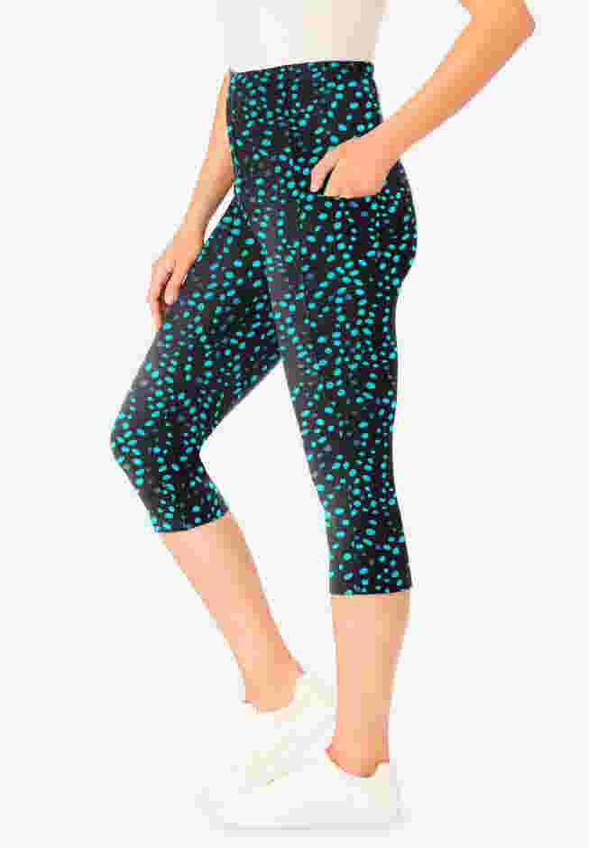Stretch Cotton Pocket Capri Legging image number 2