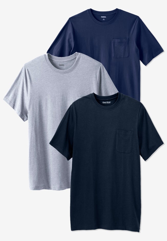 3-Pack Longer Length Pocket Crewneck image number 0