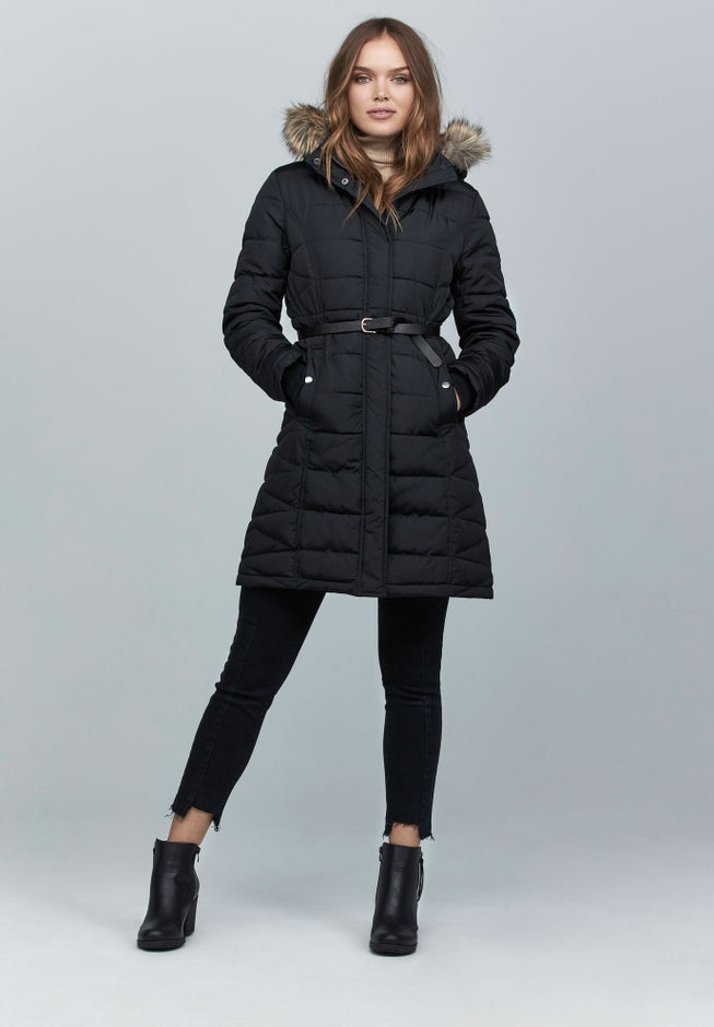 Faux Fur Trim Puffer image number 4