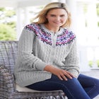 Fair Isle Cardigan Sweater image number null