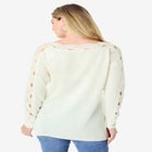 Pointelle Sleeve Pullover image number null