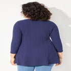 Waffle Knit Lace Trim Tunic image number 1