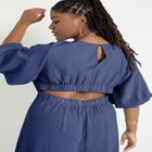 Puff-Sleeve Babydoll Maxi Dress image number null