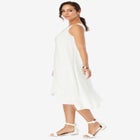 Linen Flounce Dress image number null