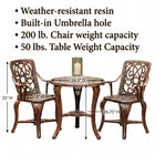 Bellagio 3-Pc. Bistro Set image number 2