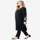 Embroidered Duster Cardigan image number null
