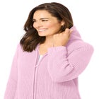 Hoodie Shaker Zipper Cardigan Sweater image number 4