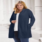 Hoodie Shaker Zipper Cardigan Sweater image number null