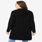 Hoodie Shaker Zipper Cardigan Sweater image number 2