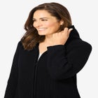 Hoodie Shaker Zipper Cardigan Sweater image number 4