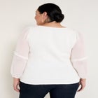 Puff-Sleeve Smocked Blouse image number 1