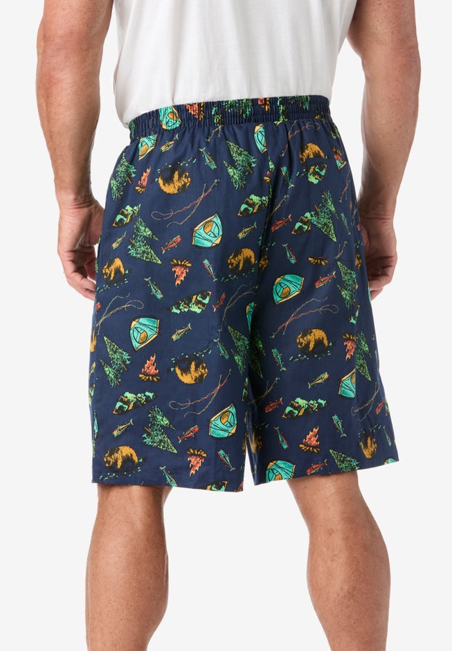 Full-elastic waist woven sleep shorts image number null