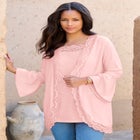 Lace-Detailed Cardigan and Tank Set image number null