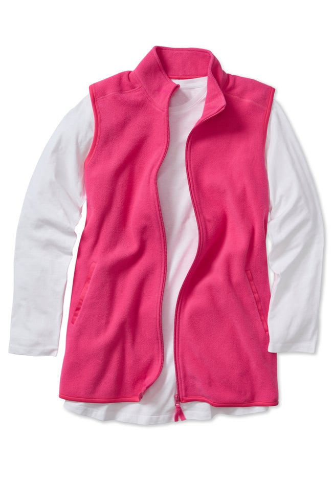 Zip-Front Microfleece Vest image number 4