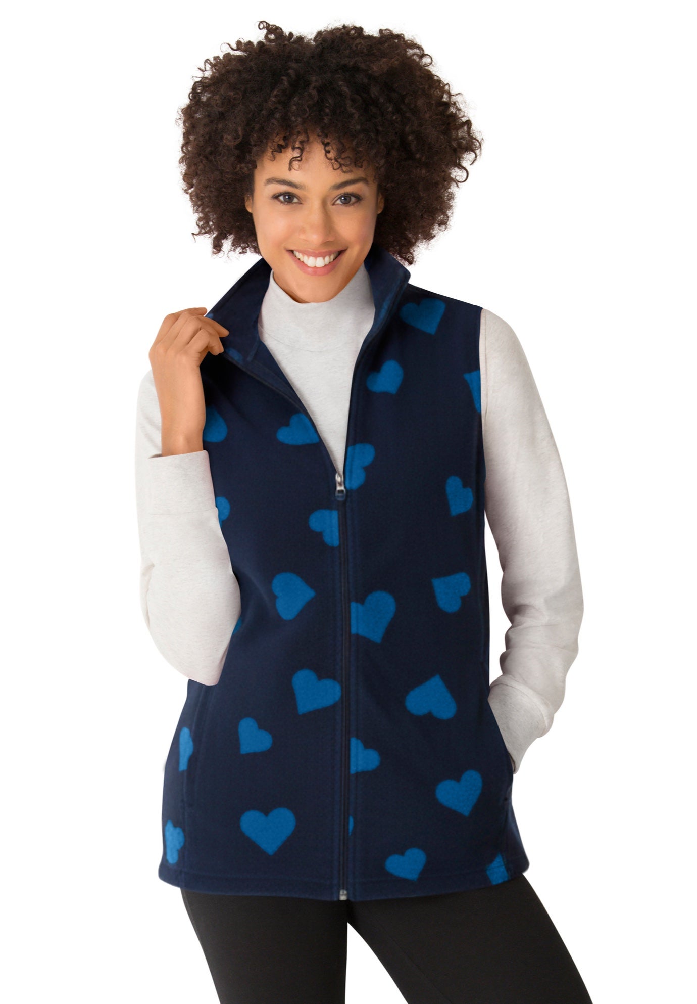 Zip-Front Microfleece Vest image number 5
