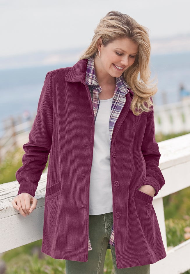 Pleat-Back Corduroy Jacket image number 3