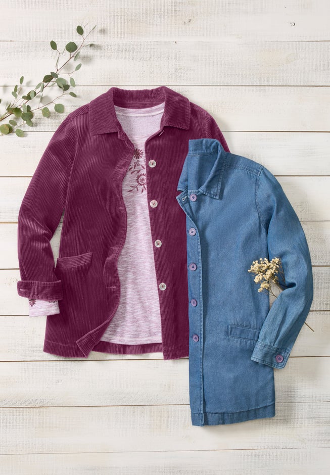 Pleat-Back Corduroy Jacket image number 4