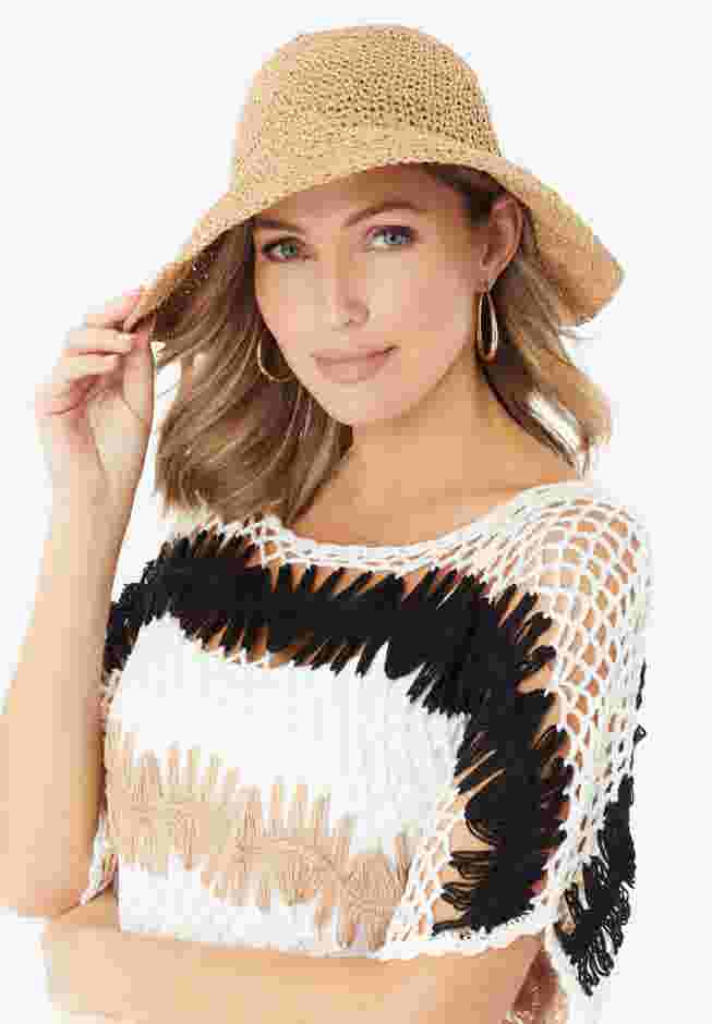 Woven Straw Bucket Hat image number 0
