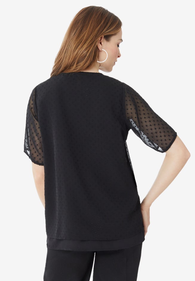 Tulip Overlay Georgette Top image number null