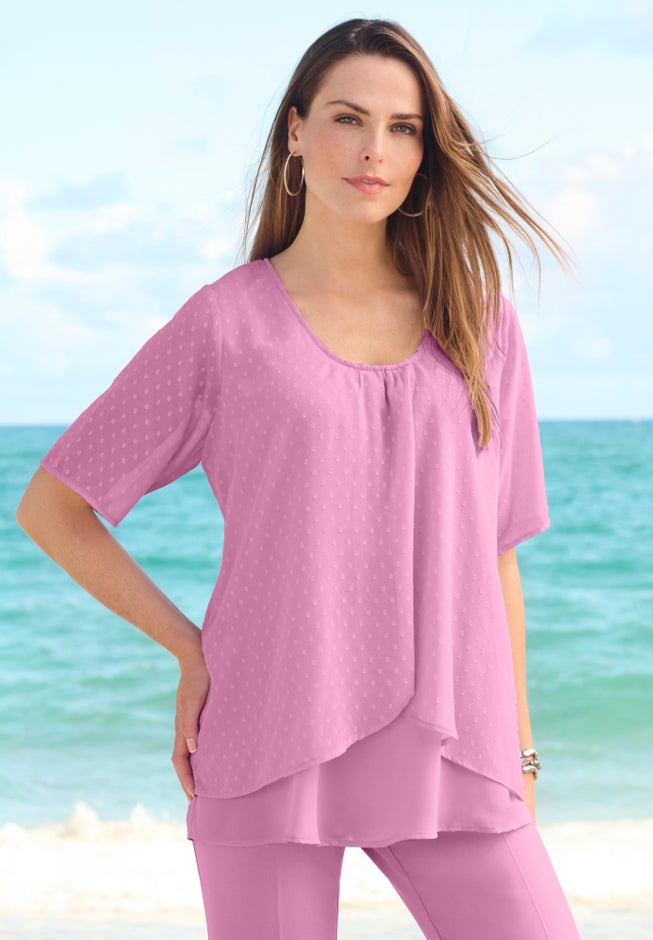 Tulip Overlay Georgette Top image number null
