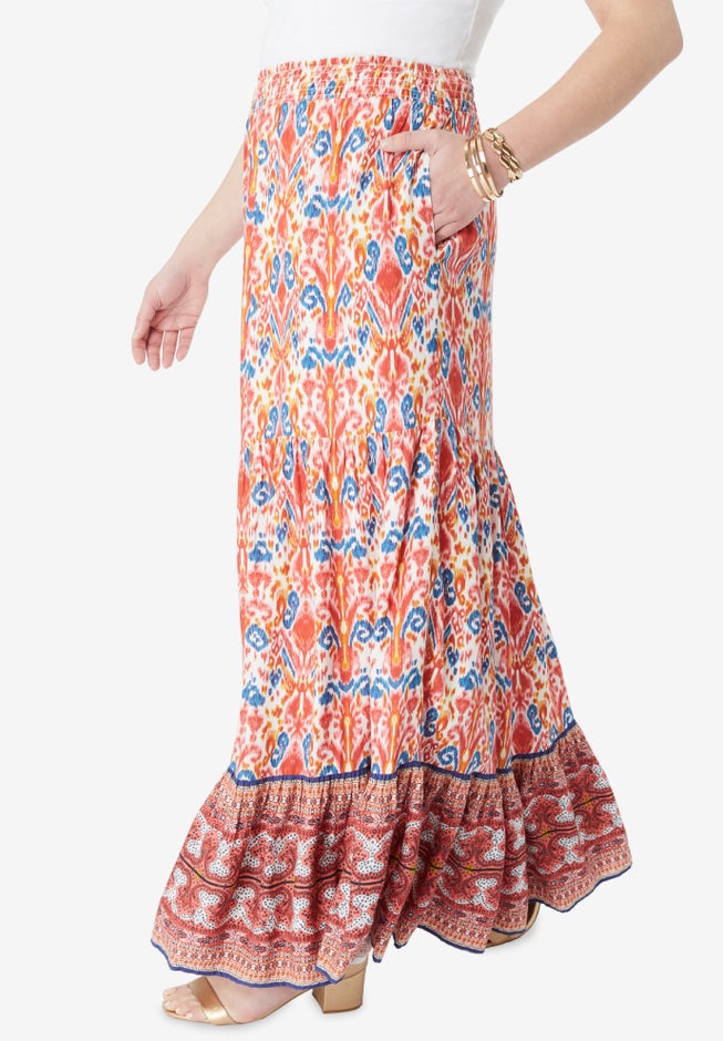 Tiered Maxi Skirt image number null