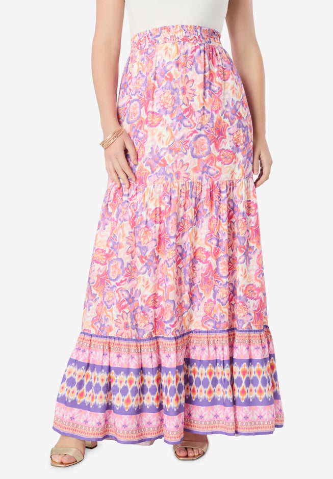 Tiered Maxi Skirt image number null