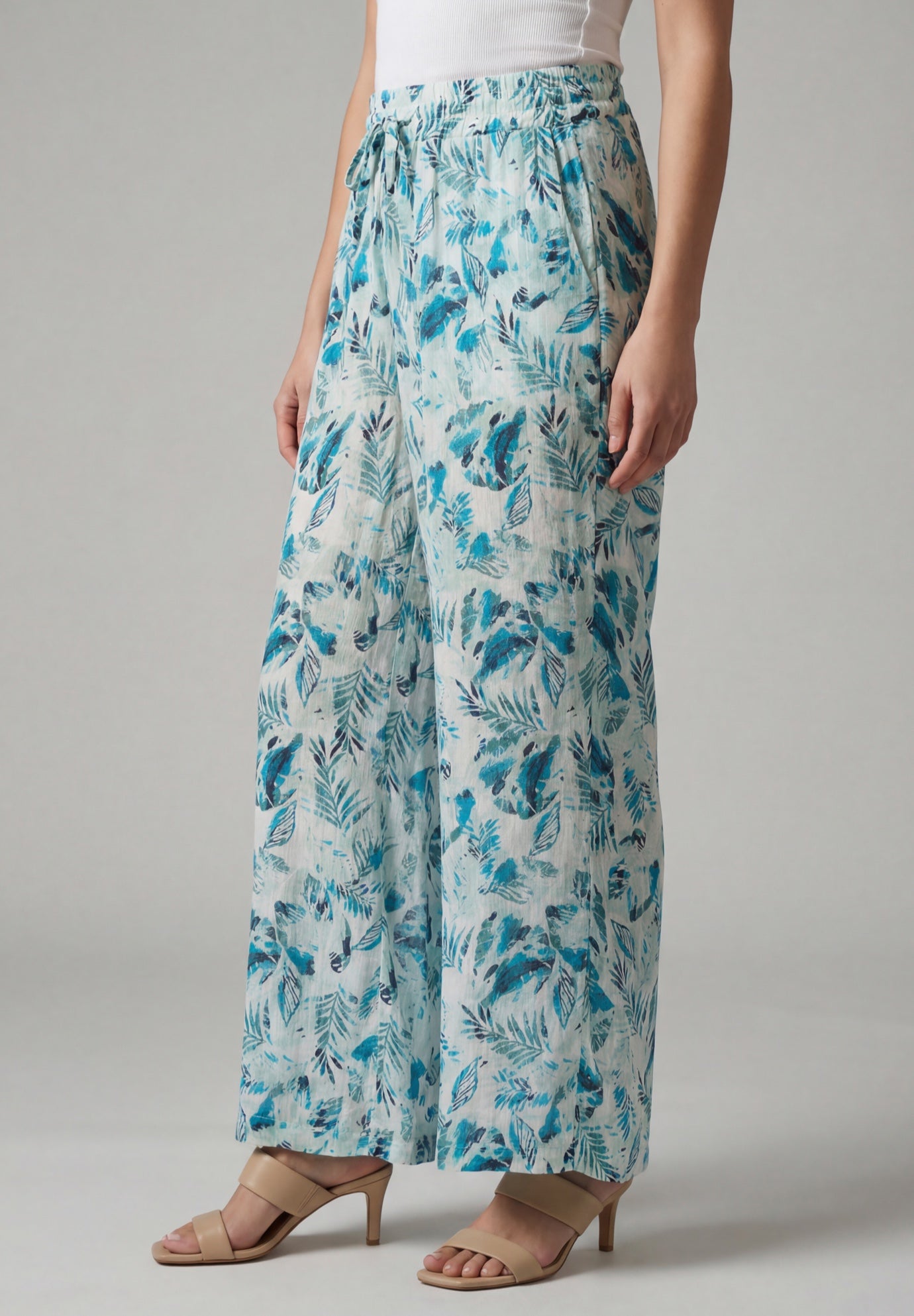 Plus Size Hand Crinkled Wide-Leg Pant image number 2