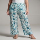 Plus Size Hand Crinkled Wide-Leg Pant image number 0