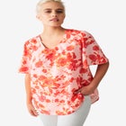 Short Flutter Sleeve V-Neck Tunic image number null