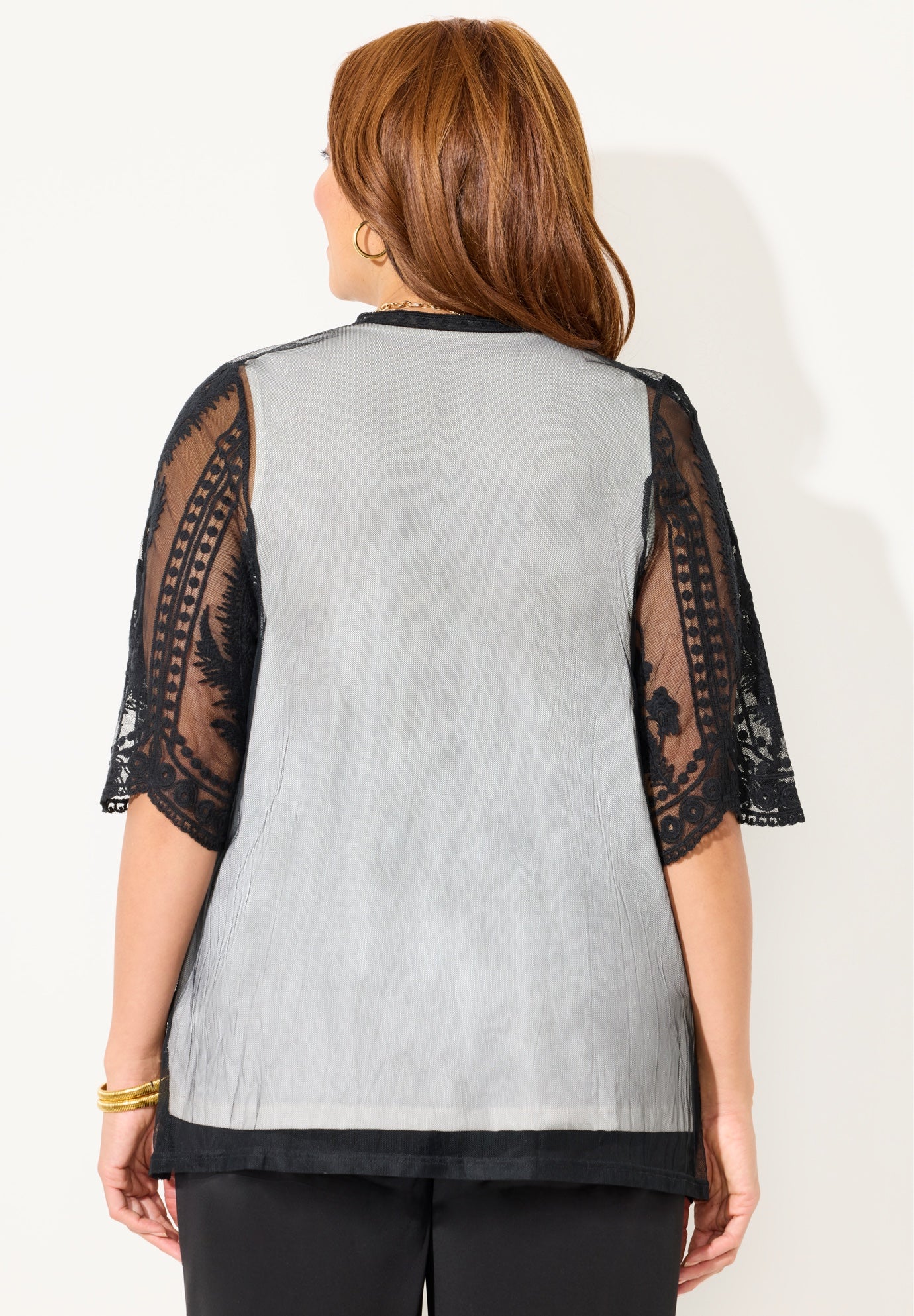 Mesh Crochet Cardigan image number 1