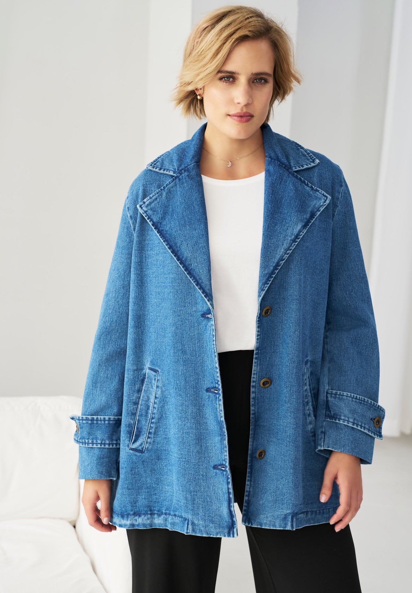 Button Front A-Line Jacket image number 0