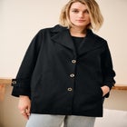 Button Front A-Line Jacket image number 2