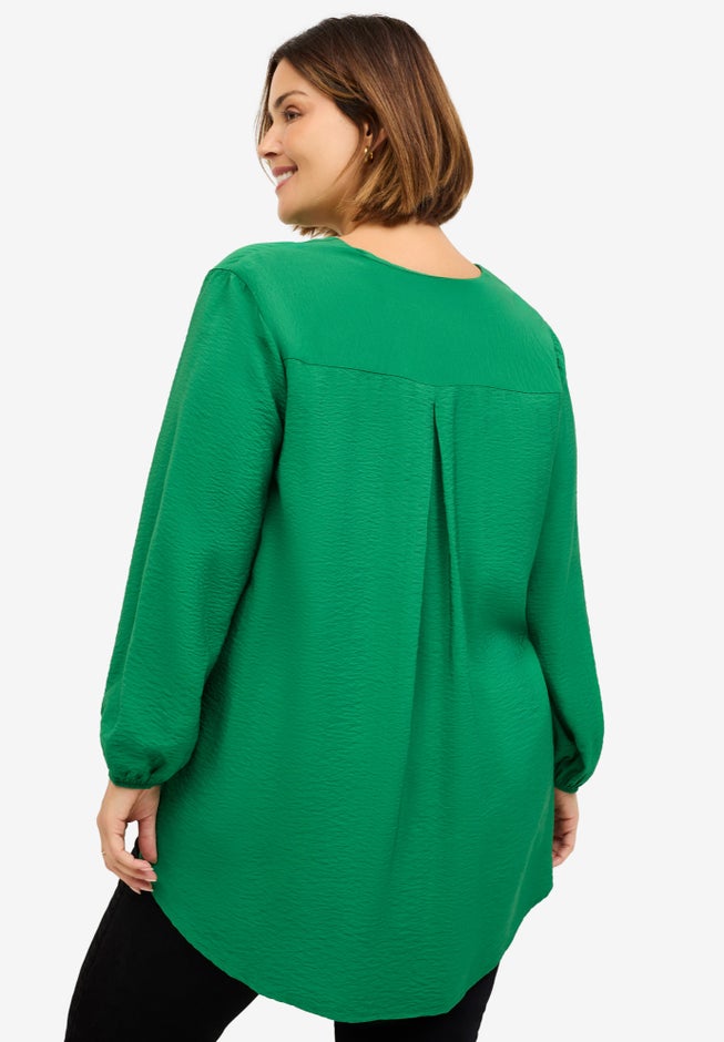 Long Sleeve Inverted Pleat Tunic image number 1