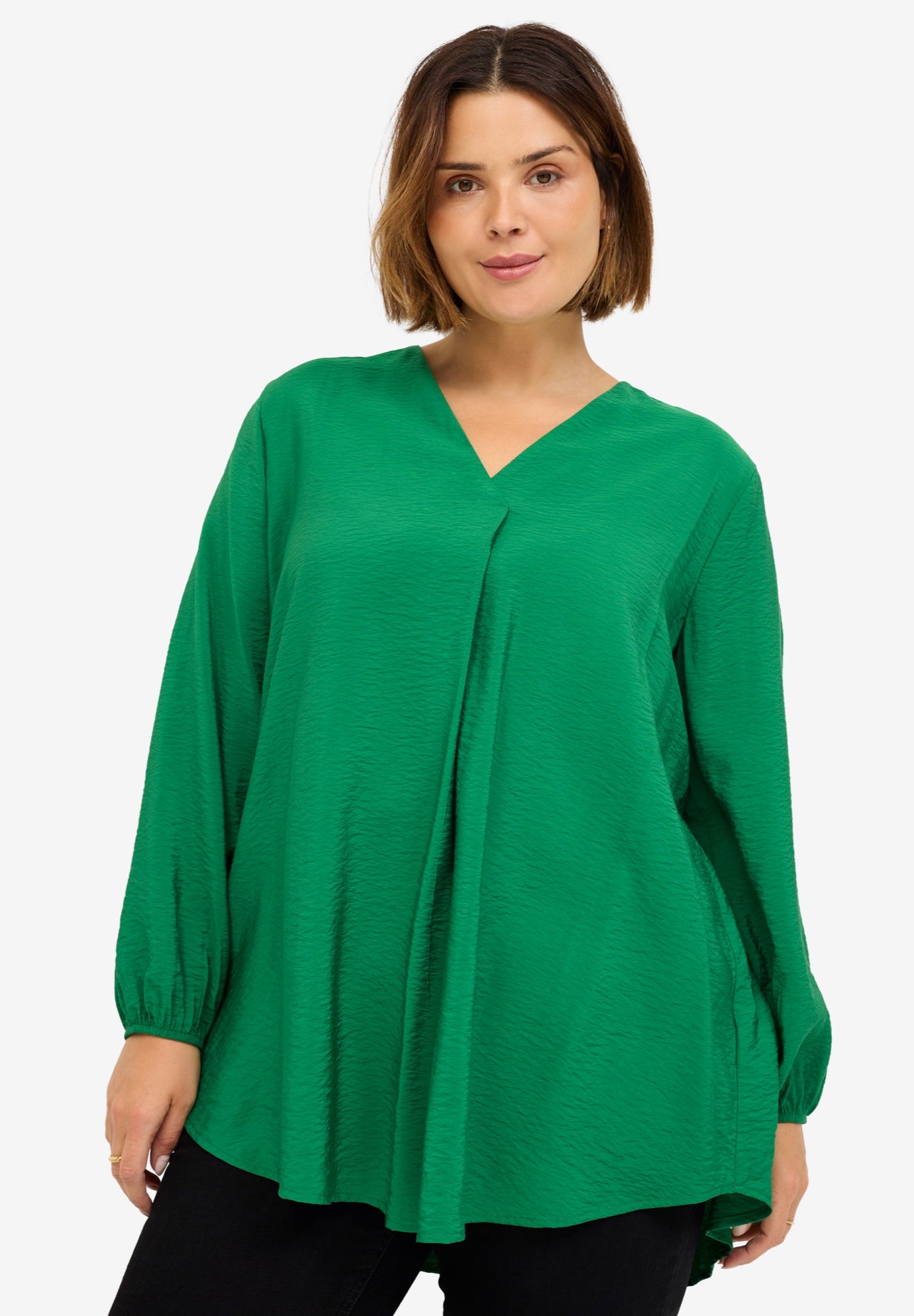 Long Sleeve Inverted Pleat Tunic image number 0