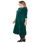 Pintuck Velour Dress image number null