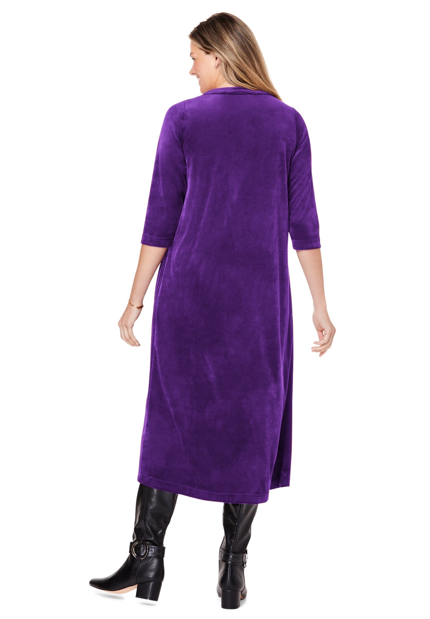 Pintuck Velour Dress image number 1