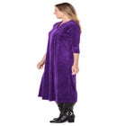 Pintuck Velour Dress image number null