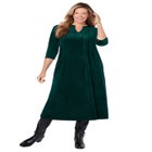 Pintuck Velour Dress image number null