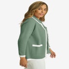 Tipped Boxy Cardigan image number null