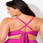 Longline Sparkle Bikini Top image number 4