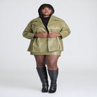 Croc Faux Leather Jacket image number null