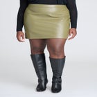 Croc Faux Leather Mini Skirt image number null