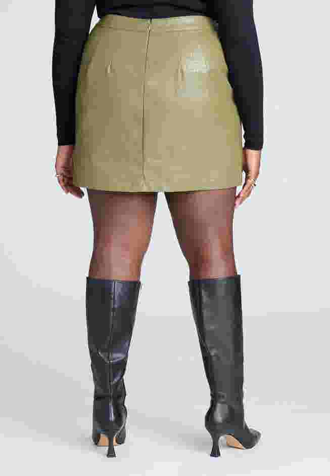 Croc Faux Leather Mini Skirt image number 2