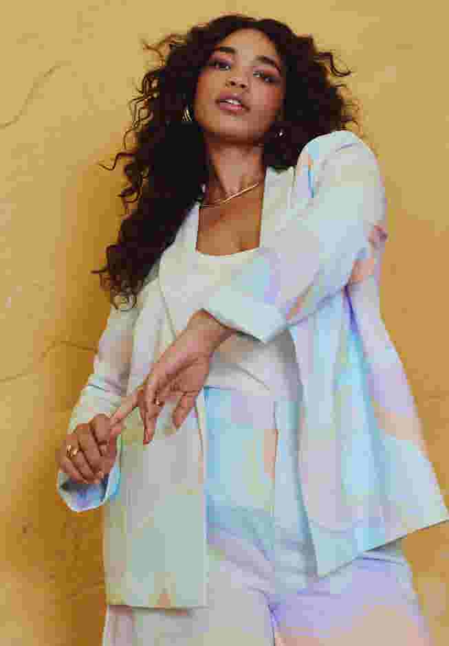 Relaxed Printed Blazer image number 0