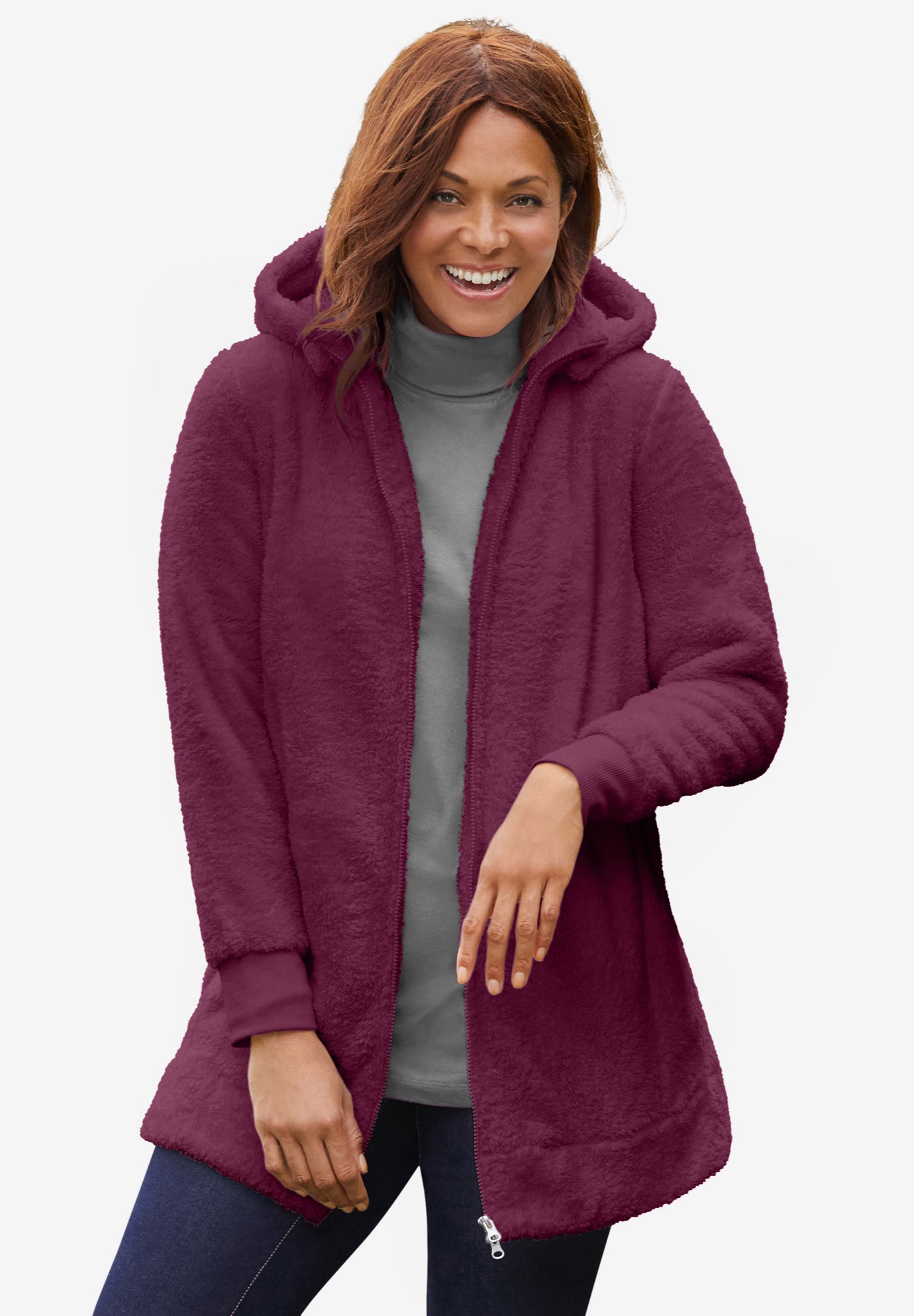 Fluffy Fleece Hoodie Jacket image number 0