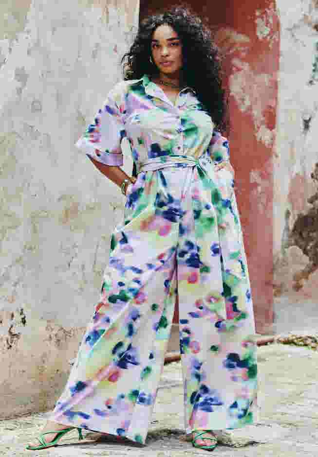 Drapey Print Jumpsuit image number 0