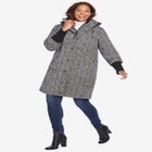 Rib-Knit Trim Wool Coat image number null