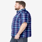 Plaid Wrinkle-Resistant Short Sleeve Button Down image number null